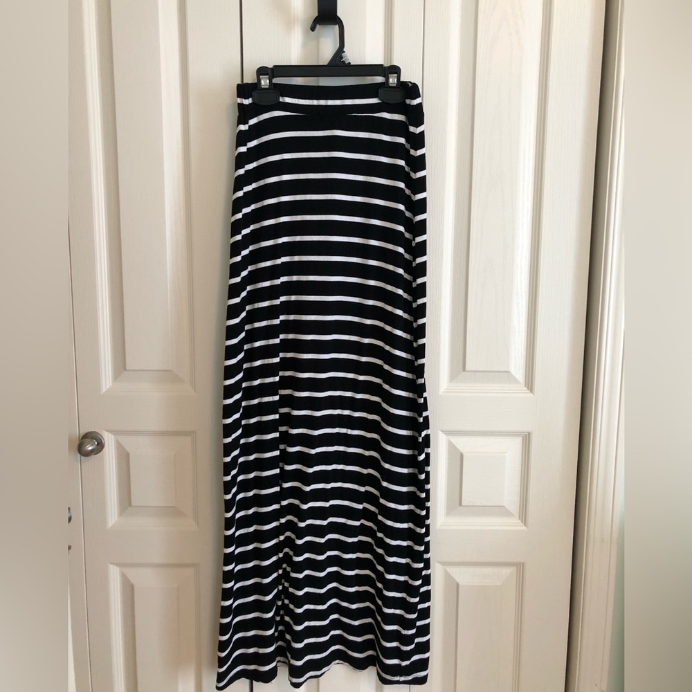 Black & White Maxi Skirt, XXS